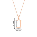 Load image into Gallery viewer, diamond-initial-u-pendant-necklace-in-FDPD11292U-NL-RG

