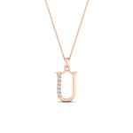 Load image into Gallery viewer, diamond-initial-u-pendant-necklace-in-FDPD11292U-NL-RG
