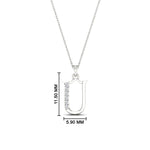 Load image into Gallery viewer, diamond-initial-u-pendant-necklace-in-FDPD11292U-NL-WG
