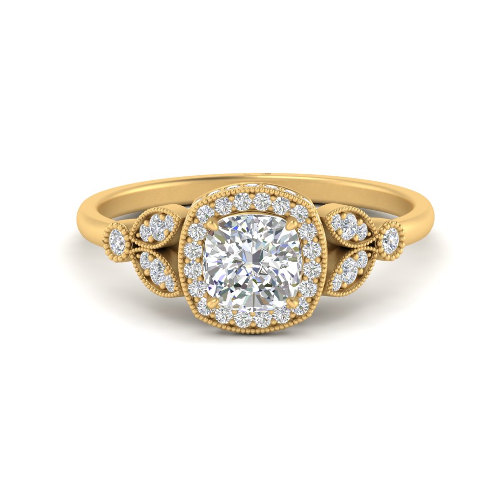 diamond-leaf-square-antique-diamond-ring-in-FD10044RANGLE3-NL-YG-GS