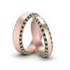 Load image into Gallery viewer, diamond-matching-bands-for-him-and-her-with-emerald-in-rose-gold-FD-DB1040GEMGR-NL-RG.jpg