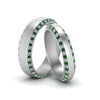 Load image into Gallery viewer, diamond-matching-bands-for-him-and-her-with-emerald-in-white-gold-FD-DB1040GEMGR-NL-WG.jpg