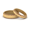 Load image into Gallery viewer, diamond-matching-bands-for-him-and-her-with-orange-sapphire-in-yellow-gold-FD-DB1040GSAOR-NL-YG.jpg