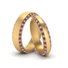 Load image into Gallery viewer, diamond-matching-bands-for-him-and-her-with-pink-sapphire-in-yellow-gold-FD-DB1040GSADRPI-NL-YG.jpg