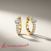 Load image into Gallery viewer, Hoops Pavé Diamond Huggie Earring