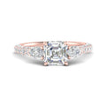Thumbnail 1 - diamond-pear-accented-3-row-asscher-cut-engagement-ring-in-rose-gold-FD9982ASRANGLE3-NL-RG