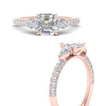 Load image into Gallery viewer, diamond-pear-accented-3-row-asscher-cut-engagement-ring-in-rose-gold-FD9982ASRANGLE3-NL-RG
