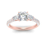 Load image into Gallery viewer, diamond-pear-accented-3-row-asscher-cut-engagement-ring-in-rose-gold-FD9982ASRANGLE3-NL-RG
