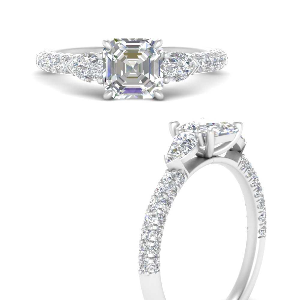 diamond-pear-accented-3-row-asscher-cut-engagement-ring-in-white-gold-FD9982ASRANGLE3-NL-WG