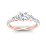 Load image into Gallery viewer, diamond-pear-accented-3-row-cushion-cut-engagement-ring-in-rose-gold-FD9982CURANGLE3-NL-RG
