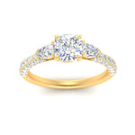 Load image into Gallery viewer, diamond-pear-accented-3-row-cushion-cut-engagement-ring-in-yellow-gold-FD9982CURANGLE3-NL-YG
