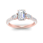 Load image into Gallery viewer, diamond-pear-accented-3-row-emerald-cut-engagement-ring-in-rose-gold-FD9982EMRANGLE3-NL-RG
