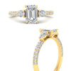 Load image into Gallery viewer, diamond-pear-accented-3-row-emerald-cut-engagement-ring-in-yellow-gold-FD9982EMRANGLE3-NL-YG