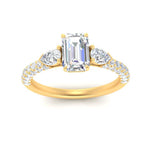 Load image into Gallery viewer, diamond-pear-accented-3-row-emerald-cut-engagement-ring-in-yellow-gold-FD9982EMRANGLE3-NL-YG
