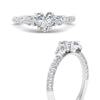 Load image into Gallery viewer, diamond-pear-accented-3-row-heart-shaped-engagement-ring-in-white-gold-FD9982HTRANGLE3-NL-WG