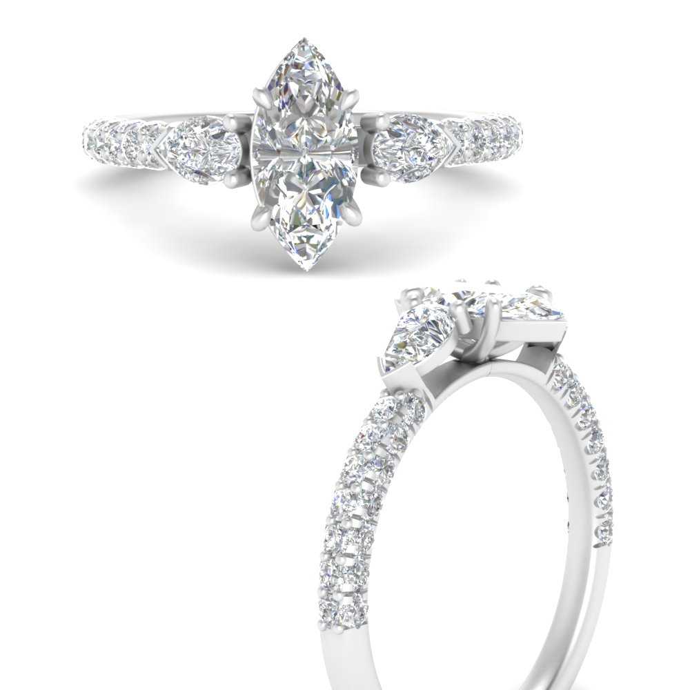 diamond-pear-accented-3-row-marquise-cut-engagement-ring-in-white-gold-FD9982MQRANGLE3-NL-WG