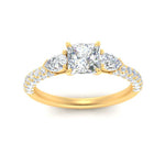 Load image into Gallery viewer, diamond-pear-accented-3-row-princess-cut-engagement-ring-in-yellow-gold-FD9982PRRANGLE3-NL-YG
