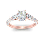 Load image into Gallery viewer, diamond-pear-accented-3-row-radiant-cut-engagement-ring-in-rose-gold-FD9982RARANGLE3-NL-RG
