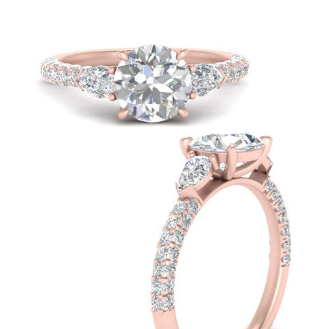 diamond-pear-accented-3-row-round-cut-engagement-ring-in-rose-gold-FD9982RORANGLE3-NL-RG