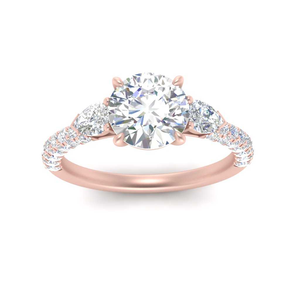 diamond-pear-accented-3-row-round-cut-engagement-ring-in-rose-gold-FD9982RORANGLE3-NL-RG
