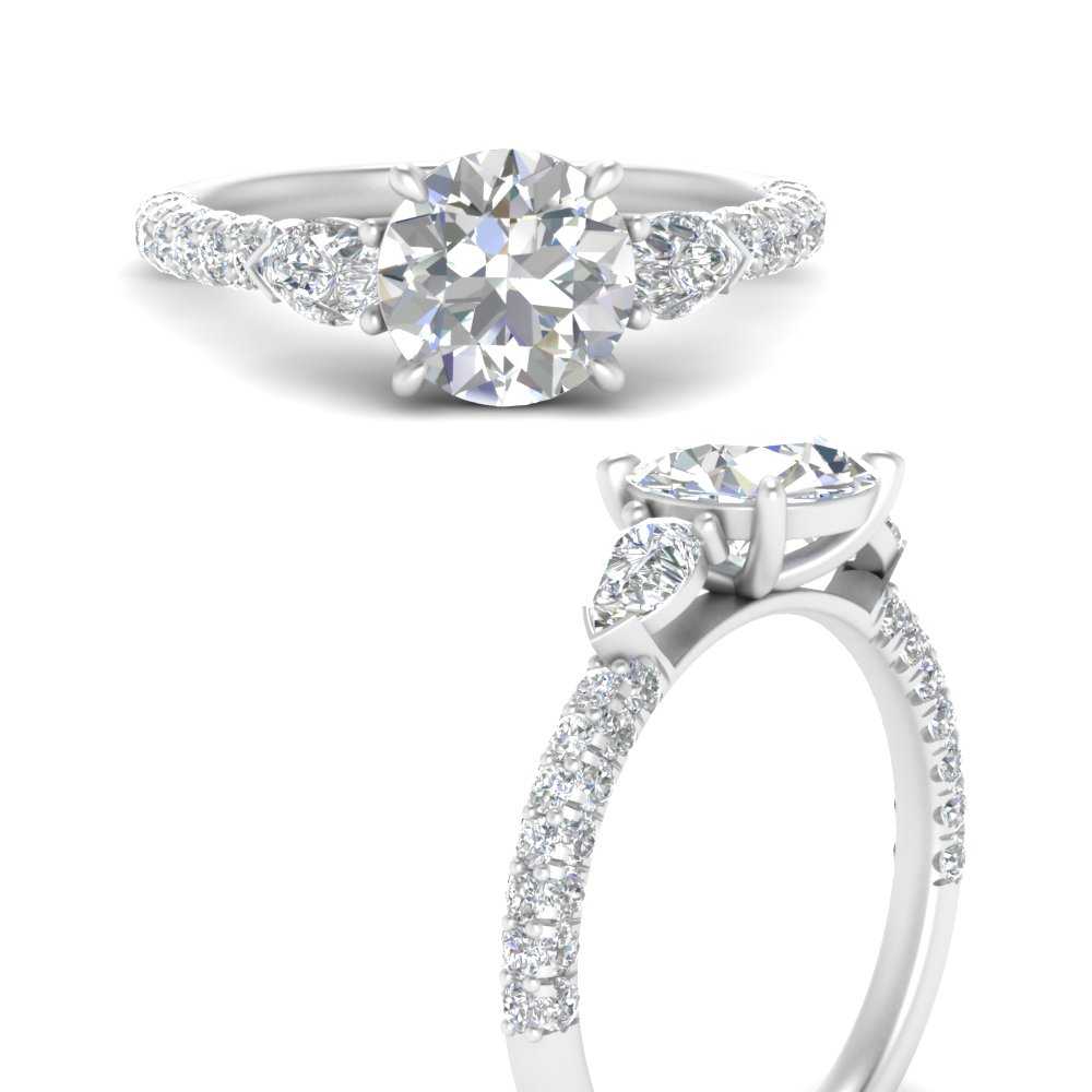 diamond-pear-accented-3-row-round-cut-engagement-ring-in-white-gold-FD9982RORANGLE3-NL-WG