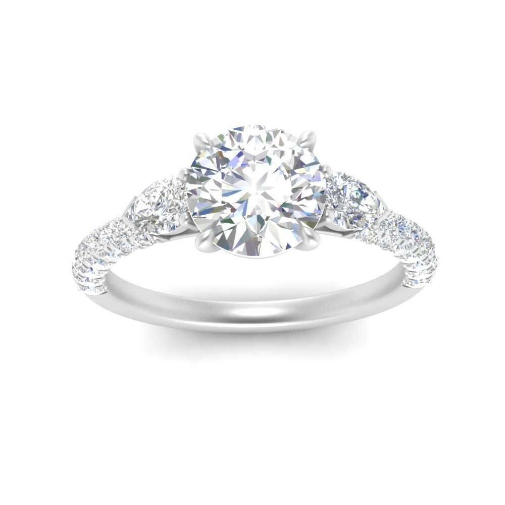 diamond-pear-accented-3-row-round-cut-engagement-ring-in-white-gold-FD9982RORANGLE3-NL-WG