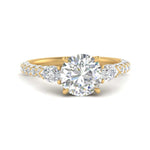 Load image into Gallery viewer, diamond-pear-accented-3-row-round-cut-engagement-ring-in-yellow-gold-FD9982RORANGLE3-NL-YG
