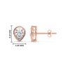 Load image into Gallery viewer, Half Carat Diamond Pear Drop Stud Bezel Earring
