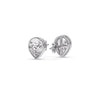 Load image into Gallery viewer, Half Carat Diamond Pear Drop Stud Bezel Earring