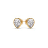 Load image into Gallery viewer, Half Carat Diamond Pear Drop Stud Bezel Earring