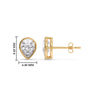 Load image into Gallery viewer, Half Carat Diamond Pear Drop Stud Bezel Earring