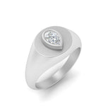 Load image into Gallery viewer, Diamond Pear Shape Signet Ring
