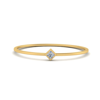 Princess Cut Stackable Ring Band