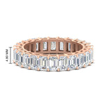 Load image into Gallery viewer, Diamond Ring 6 Carat Eternity Emerald Cut Band
