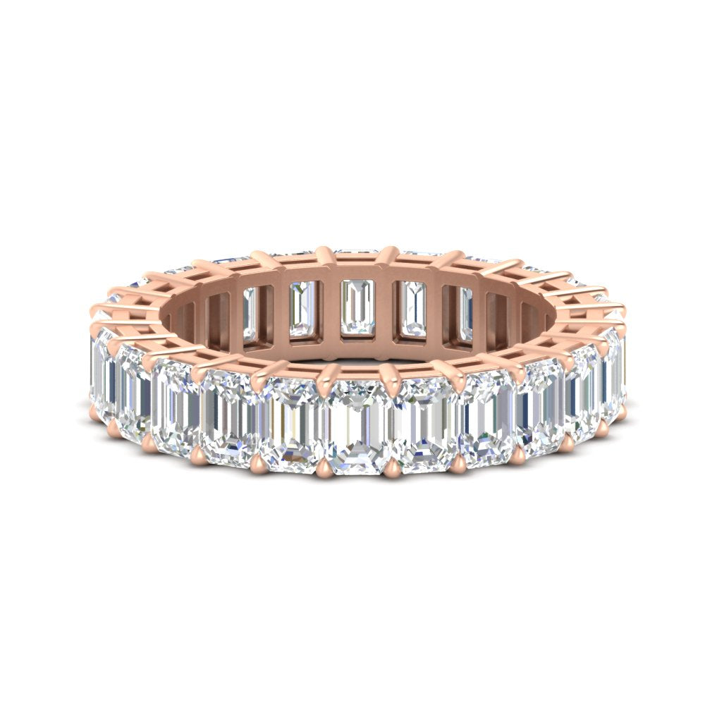 Diamond Ring 6 Carat Eternity Emerald Cut Band