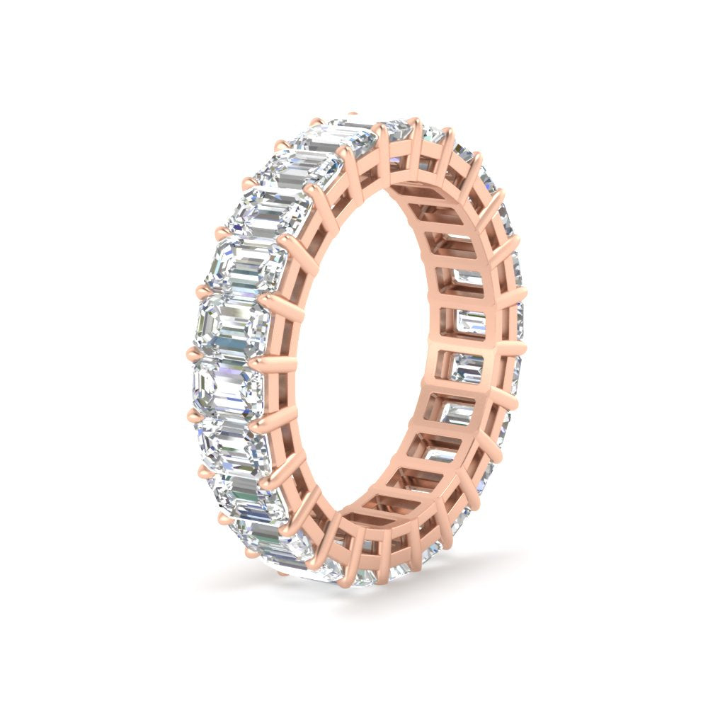 Diamond Ring 6 Carat Eternity Emerald Cut Band