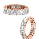 Load image into Gallery viewer, Diamond Ring 6 Carat Eternity Emerald Cut Band
