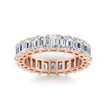 Load image into Gallery viewer, Diamond Ring 6 Carat Eternity Emerald Cut Band
