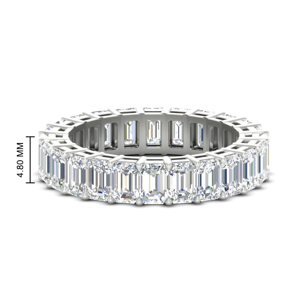 Diamond Ring 6 Carat Eternity Emerald Cut Band