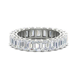 Load image into Gallery viewer, Diamond Ring 6 Carat Eternity Emerald Cut Band
