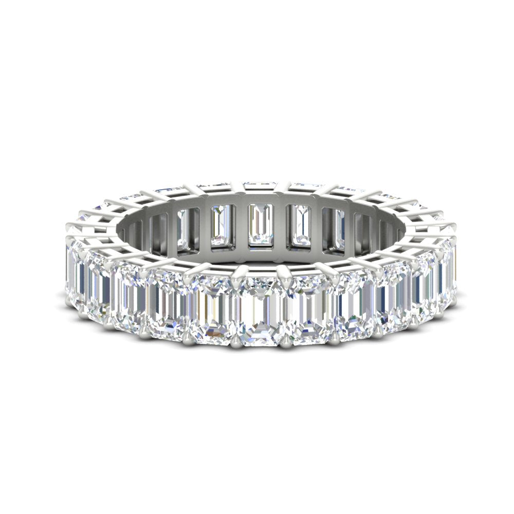 Diamond Ring 6 Carat Eternity Emerald Cut Band