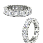 Load image into Gallery viewer, Diamond Ring 6 Carat Eternity Emerald Cut Band
