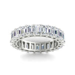 Load image into Gallery viewer, Diamond Ring 6 Carat Eternity Emerald Cut Band
