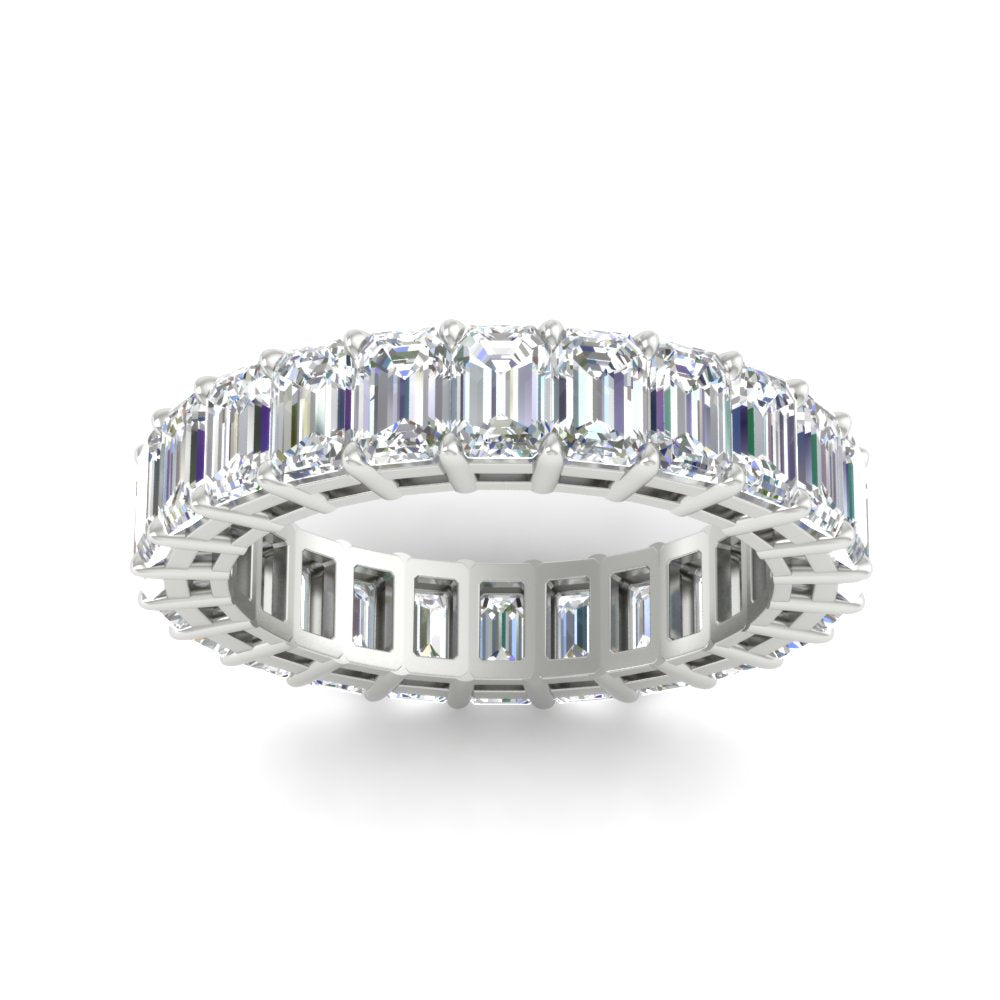 Diamond Ring 6 Carat Eternity Emerald Cut Band