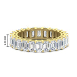 Load image into Gallery viewer, Diamond Ring 6 Carat Eternity Emerald Cut Band

