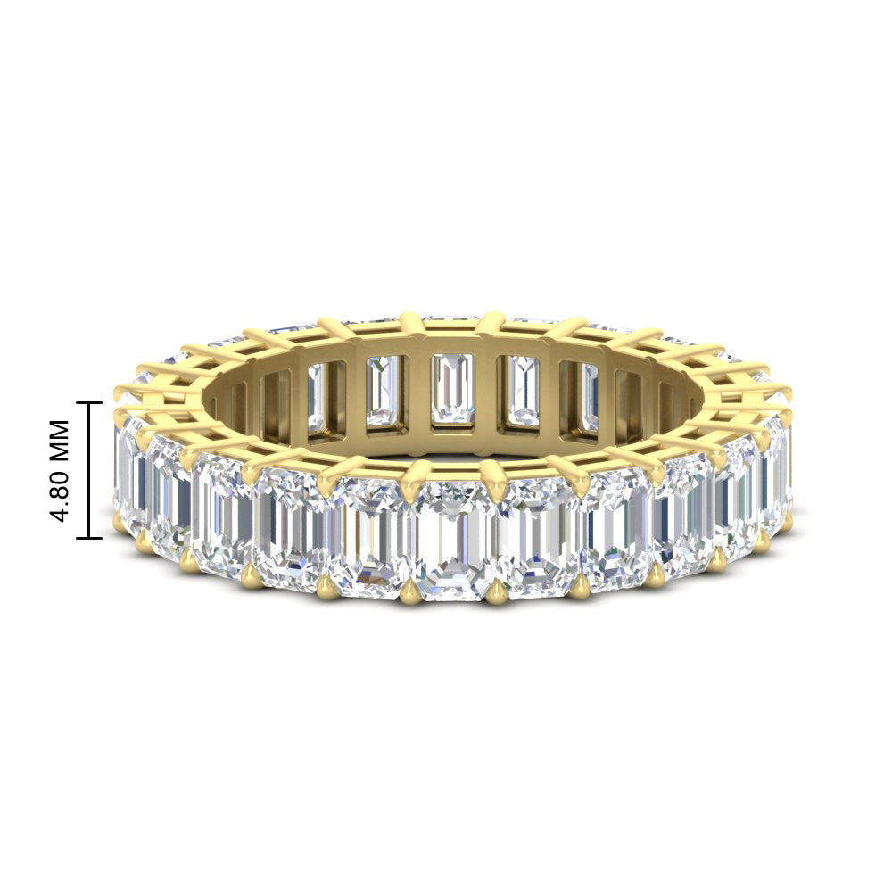 Diamond Ring 6 Carat Eternity Emerald Cut Band