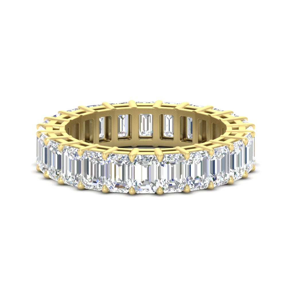 Diamond Ring 6 Carat Eternity Emerald Cut Band