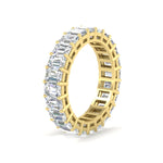 Load image into Gallery viewer, Diamond Ring 6 Carat Eternity Emerald Cut Band
