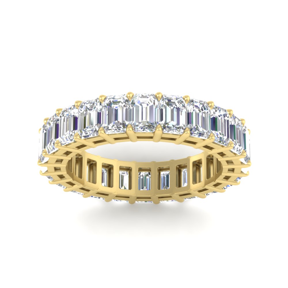 Diamond Ring 6 Carat Eternity Emerald Cut Band
