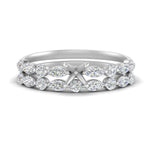 Load image into Gallery viewer, Round And Marquise Bridal Semi Mount Wedding Set
